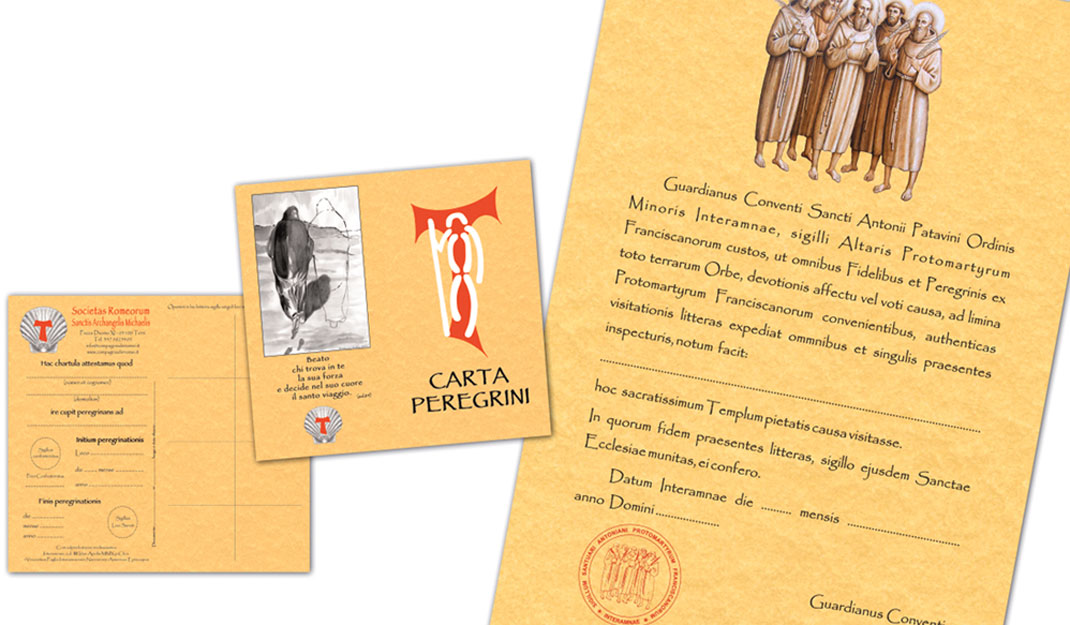 The Credential pass and the officiale certificate of pilgrimage