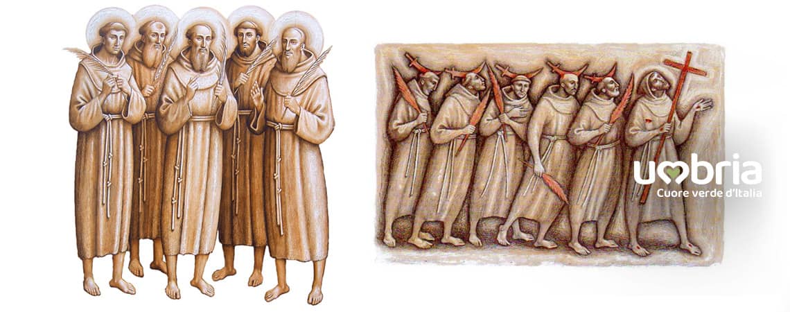 The Holy Martyrs: the Saints Berardo, Ottone, Pietro, Accursio and Adiuto are the first missionaries sent by Francis of Assisi