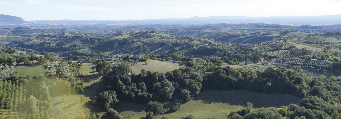 Panorama Calvi dell'Umbria da vedere sul Cammino dei Protomartiri. Pellegrinaggio nel centro Italia
